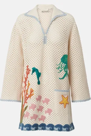 ALÉMAIS AlÃ©mais Splash crochet cotton mini dress