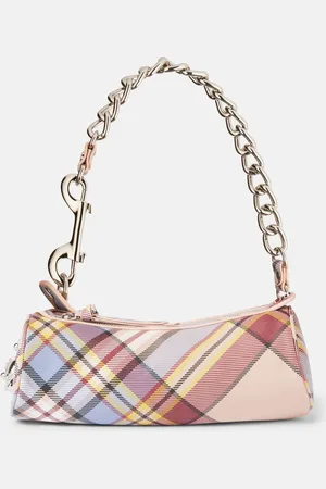 Vivienne Westwood Cindy Cylinder tartan leather shoulder bag