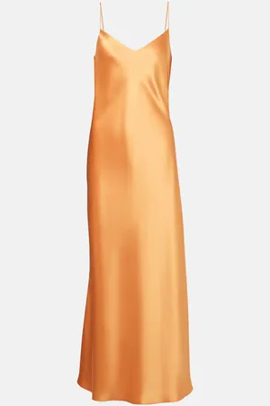 GALVAN Provence satin slip dress