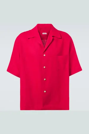 Kiton Linen bowling shirt