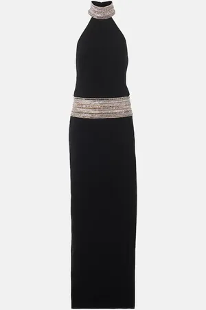 Elie saab Embellished open-back cady gown