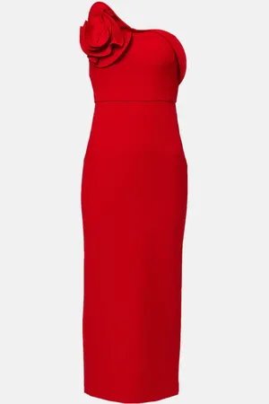 Roland Mouret Draped crÃªpe midi dress