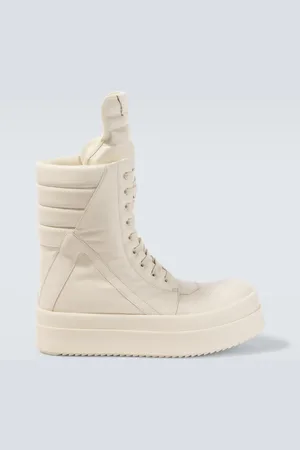 Rick Owens Mega Geobasket leather high-top sneakers