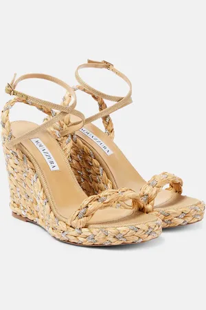 Aquazzura Costiera 120 embellished espadrille wedges