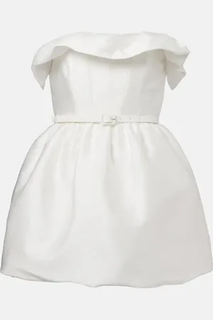 Roland Mouret Ruffled draped strapless minidress