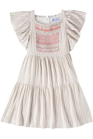 Tartine Et Chocolat Smocked striped dress