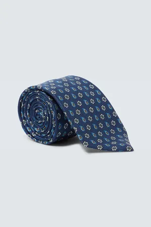 Kiton Printed silk tie