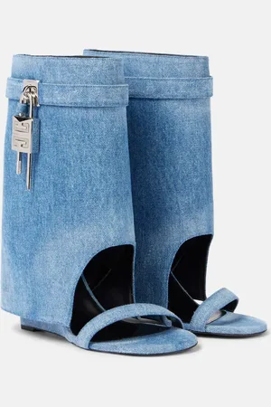 Givenchy Shark Lock denim sandals