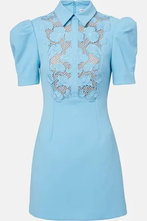 Rebecca Vallance Skye lace-trimmed crÃªpe minidress