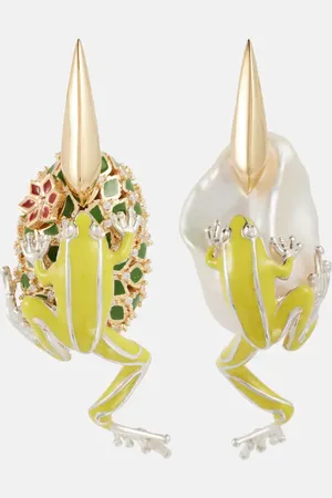 Bottega Veneta Rana 18kt gold-plated sterling silver earrings with pearls