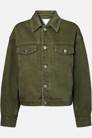 Bottega Veneta Suede-trimmed denim jacket