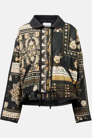 Marant Etoile Granger printed cotton bomber jacket