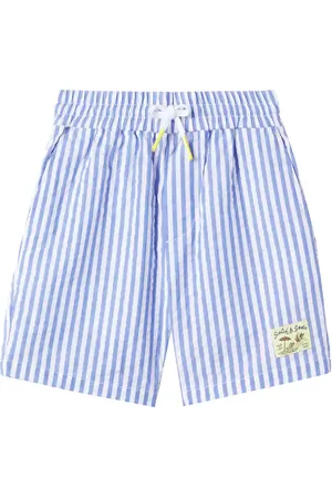 Scotch&Soda Striped cotton seersucker shorts