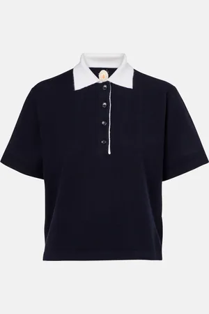 Jardin des Orangers Cropped cashmere polo shirt