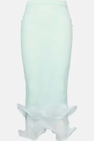 Simkhai Kelso Knit semi-sheer midi skirt