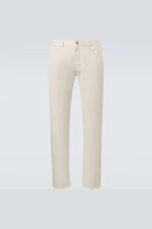 Giorgio Armani Cotton and silk straight pants