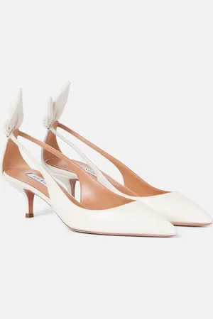 Aquazzura Bow Tie 50 leather pumps