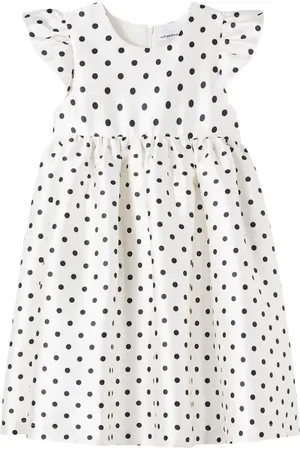 Self-Portrait Polka-dot taffeta dress