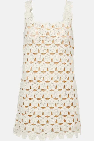 Staud Hoya floral crochet cotton minidress