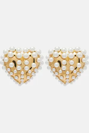Oscar de la Renta Faux pearl-embellished clip-on earrings