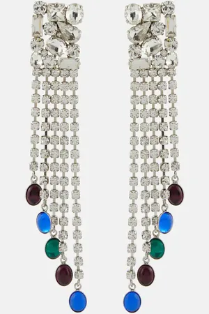 Alessandra Rich Crystal-embellished clip-on earrings