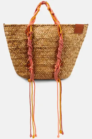 ZIMMERMANN Large macramÃ©-trimmed basket bag