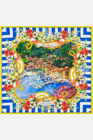 Dolce & Gabbana Portofino printed silk twill scarf