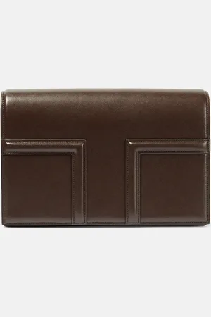 Totême T-Flap leather shoulder bag