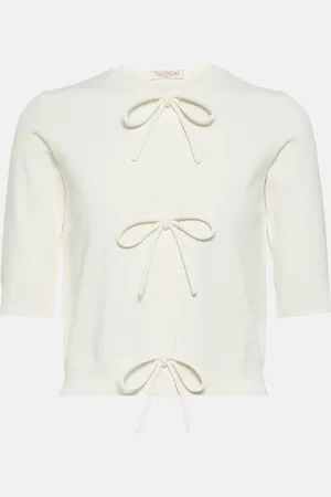 VALENTINO Tie-front cropped cardigan