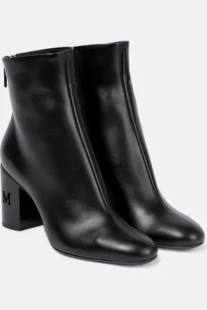 Max Mara Damierboo leather ankle boots