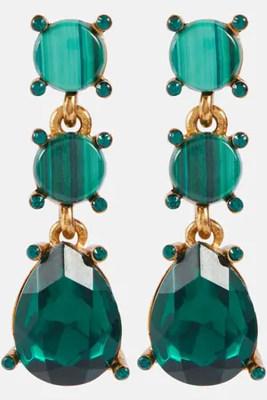 Oscar de la Renta Embellished drop earrings