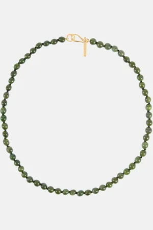 Sophie Buhai Tiny Boule beaded jade necklace