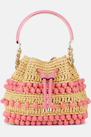 Jimmy Choo Bon Bon Small beaded bucket bag