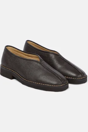 LEMAIRE Piped leather loafers