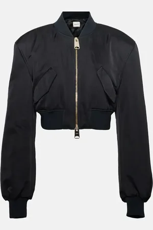 Khaite Reggie oversized satin bomber jacket
