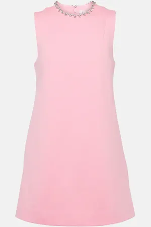 AREA Crystal-embellished cutout minidress