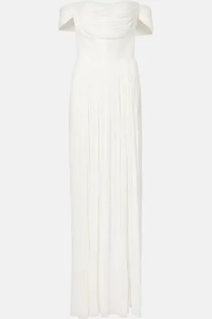 MARIA LUCIA HOHAN Sharon off-shoulder silk gown