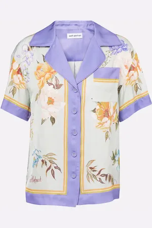 Self-Portrait Floral twill shirt