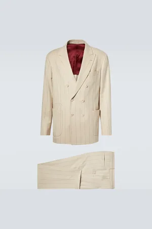 Brunello Cucinelli Double-breasted wool and cashmere suit
