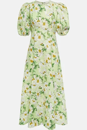 ALÉMAIS AlÃ©mais Astra floral linen midi dress