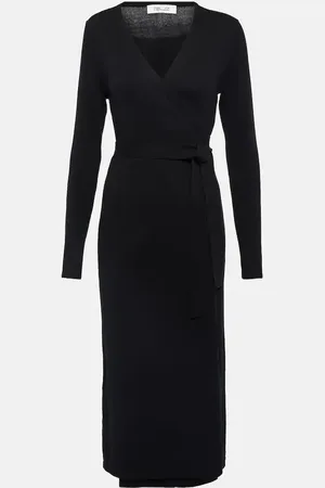 Diane von Furstenberg Astrid wool and cashmere wrap midi dress