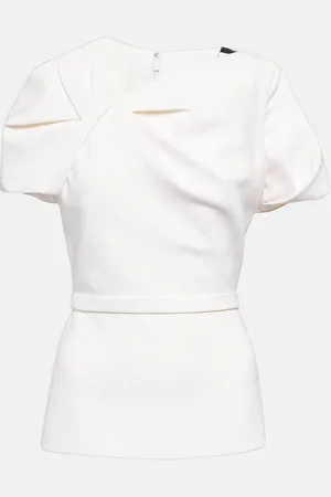Safiyaa Peplum crÃªpe top