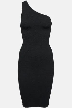 Hunza G One-shoulder seersucker minidress