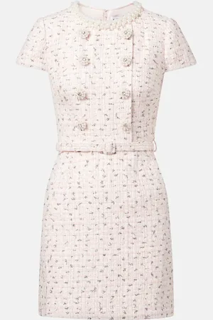 Self-Portrait Embellished bouclÃ© minidress