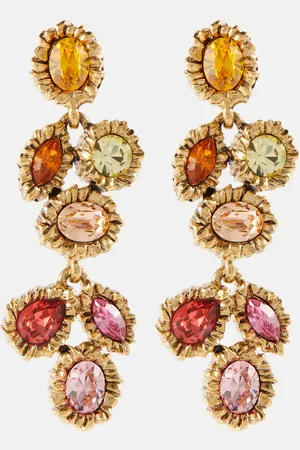 Oscar de la Renta Lintzer embellished drop earrings