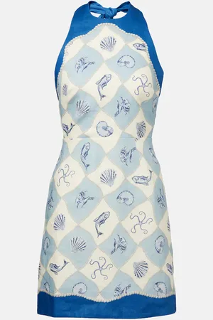 ALÉMAIS AlÃ©mais Pia printed linen minidress