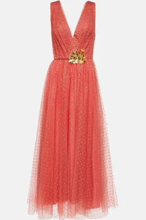 MONIQUE LHUILLIER Embellished tulle maxi gown