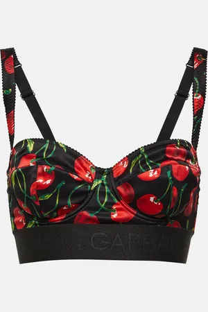 Dolce & Gabbana Cherry silk-blend bra