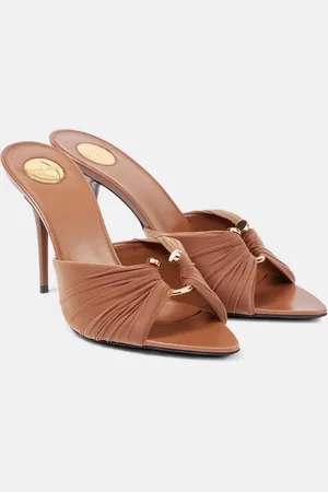 Saint Laurent Lola 90 draped jersey mules