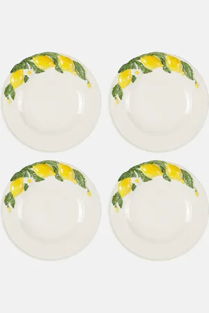 Les-Ottomans Lemon set of 4 dinner plates